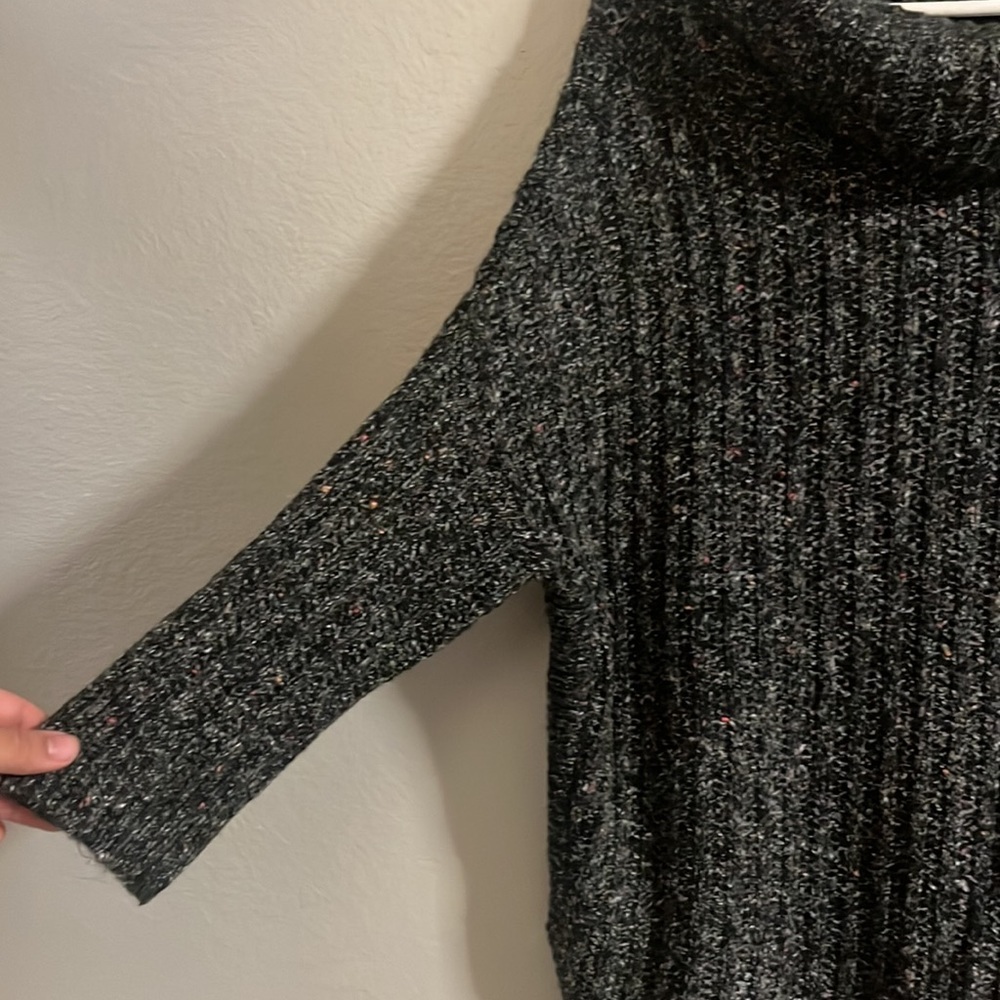 Multi Colored Stitched Turtle Neck Sweater With S… - image 5